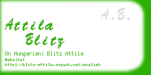 attila blitz business card